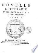 Novelle letterarie pubblicate in Firenze