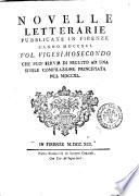 Novelle letterarie pubblicate in Firenze