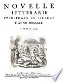 Novelle Letterarie pubblicate in Firenze ...
