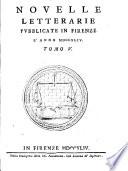 Novelle letterarie pubblicate in Firenze
