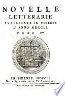 Novelle Letterarie pubblicate in Firenze ...