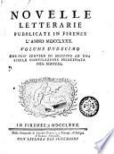 Novelle letterarie pubblicate in Firenze