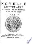 Novelle letterarie pubblicate in Firenze
