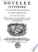 Novelle letterarie pubblicate in Firenze