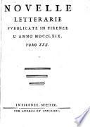 Novelle letterarie pubblicate in Firenze