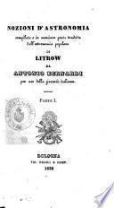 Nozioni d'astronomia compilate e in massima parte tradotte dall'astronomia popolare di Litrow