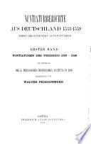 Nuntiaturberichte aus Deutschland nebst ergänzenden Actenstücken