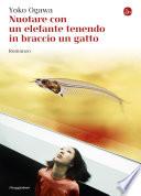 Nuotare con un elefante tenendo in braccio un gatto