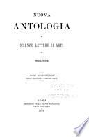 Nuova antologia di scienze, lettere ed arti