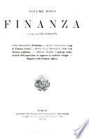 Nuova collana di economisti stranieri e italiani: Finanza