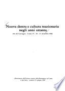 Nuova destra e cultura reazionaria negli anni ottanta