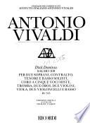 Nuova edizione critica delle opere di Antonio Vivaldi: RV 595