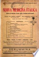 Nuova medicina italica rivista di medicina, scienze affini e problemi professionali