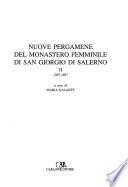 Nuove pergamene del Monastero femminile di S. Giorgio di Salerno: 1267-1697