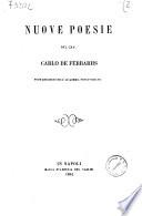 Nuove poesie del cav. Carlo de Ferrariis