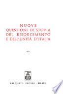 Nuove questioni di storia del Risorgimento e dell'unità d'Italia