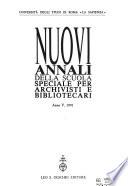 Nuovi annali della Scuola speciale per archivisti e bibliotecari