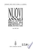 Nuovi annali della Scuola speciale per archivisti e bibliotecari
