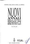Nuovi annali della Scuola speciale per archivisti e bibliotecari