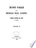 Nuovi saggi della Imperiale regia Accademia di scienze, lettere ed arte in Padova