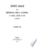 Nuovi saggi della Imperiale regia Accademia di scienze, lettere ed arte in Padova