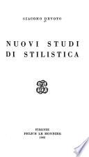 Nuovi studi di stilistica
