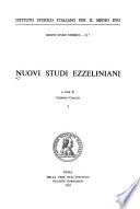 Nuovi studi ezzeliniani