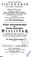 Nuovissimo dizionario italiano-tedesco e tedesco-italiano ...