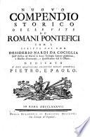 Nuovo compendio storico della vite de'romani pontefici