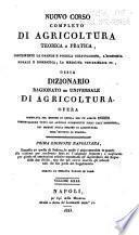 NUOVO CORSO COMPLETO DI AGRICOLTURA TEORICA E PRATICA