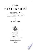 Nuovo dizionario de' sinonimi della lingua italiana compilato da Niccolò Tommaseo