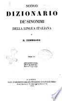 Nuovo dizionario de' sinonimi della lingua italiana di Niccolo Tommaseo