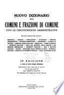 Nuovo dizionario dei comuni e frazioni di comune