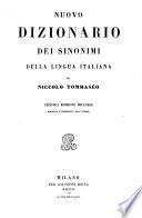 Nuovo dizionario dei sinonimi della lingua italiana