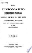 Nuovo dizionario piemontese-italiano
