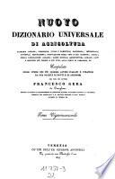 Nuovo Dizionario universale e ragionato di agricoltura ... compilato per cura di Francesco Gera