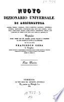 Nuovo Dizionario universale e ragionato di agricoltura ... compilato per cura di Francesco Gera