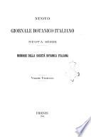 Nuovo giornale botanico italiano memorie della Società botanica italiana
