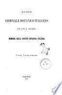 Nuovo giornale botanico italiano memorie della Società botanica italiana