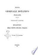 Nuovo giornale botanico italiano memorie della Società botanica italiana