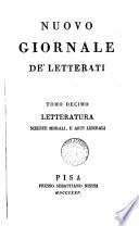 Nuovo giornale de' letterati [formerly Giornale de' letterati]. [With] Indice