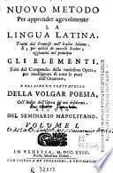 Nuovo metodo per apprender agevolmente la lingua latina