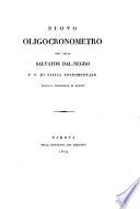 Nuovo oligocronometro dell'abate Salvator Dal Negro P. P. di fisica sperimentale nella R. Università di Padova