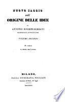 Nuovo Saggio sull'Origine Delle Idee