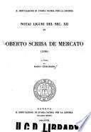 Oberto, Scriba de Mercato (1186)