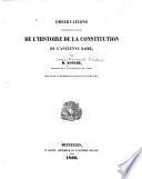Observations sur divers points obscurs de l'histoire de la constitution de l'ancienne Rome