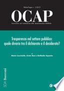 OCAP 1.2012 - Trasparenza nel settore pubblico