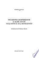Occasioni leopardiane e altri studi sull'Otto e sul Novecento