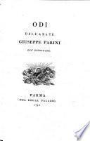 Odi Dell'Abate Giuseppe Parini Già Divolgate
