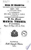 Olga di Cracovia ballo romantico diviso in tre epoche e otto quadri composto e diretto da Giovanni Briol